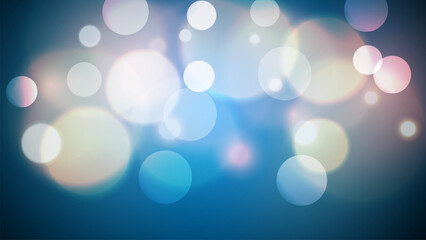 Aufkleber - Bokeh lights. Abstract light effect. Blurred circle shapes. Vector illustration.