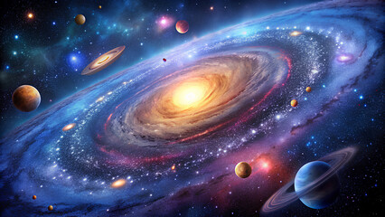 Wall Mural - Galaxy background. Concept of space