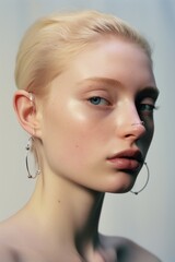 Poster - Close up ear have earrings jewelry fashion adult.