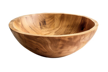 Wall Mural - Light wooden bowl isolated on transparent background