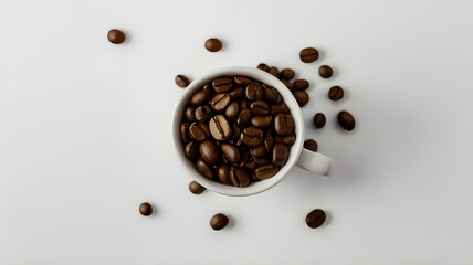 Poster - coffee beans in a cup