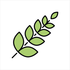 Sticker - Fern Plant vector icon