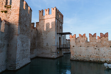 Sticker - The Scaligero Castle of Sirmione, Talia, with the sunset light - 5 May 2024