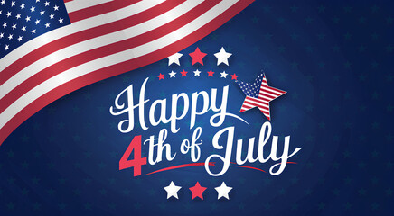 Wall Mural - Happy 4th of July, USA Background