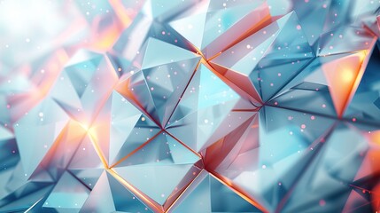 Modern digital abstract triangle 3D background. Copy space --ar 16:9 --relax --stylize 250 Job ID: 603d2346-d622-4524-9932-960e07976d8e