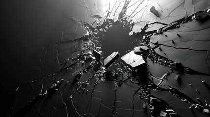 Modern digital abstract damage 3D background. Copy space