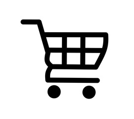 Wall Mural - shopping cart icon vector on white background