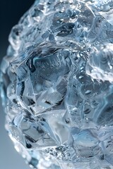 Poster - Exquisite Crystalline Structure of an Icy Sphere in Striking Photographic Detail