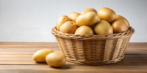 Wall Mural - Fresh Potatoe popular vegetable rich in various nutrients