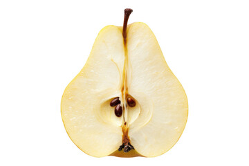 Wall Mural - Slice pear isolated on white background