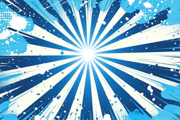 Canvas Print - copy space retro ray blue backgrounds abstract sunlight.