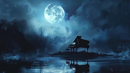 Midnight Serenade of Piano: A Harmonious Blend of Tranquil Melodies Under the Moonlight