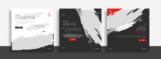 Wall Mural - creative new arrival social media post template design.