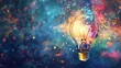© Jelena - illuminated light bulb symbolizing creative breakthrough and innovation concept digital illustration