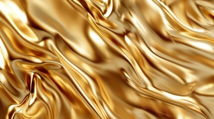 Wall Mural - luxurious gold liquid texture background abstract metallic surface digital illustration