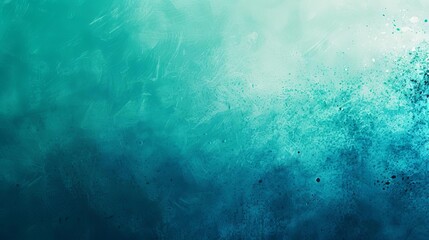 Wall Mural - teal green blue gradient background with grainy noise texture abstract poster design