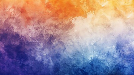 Poster - textured abstract watercolor background in shades of blue orange and purple abstract photo