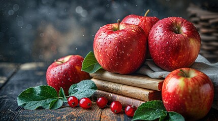 Wall Mural - apples on a table