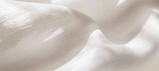 Wall Mural - Smooth White Linen Paper with Subtle Weave Pattern