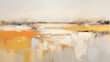 © Kseniya - This is an abstract painting of a minimalist landscape with warm colors