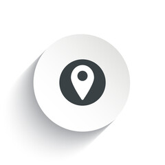 Wall Mural - Location 3D icon button vector isolated on white background.