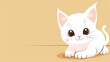 © Berkah - a kitten on a white thick illustration parchment paper background