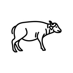 Wall Mural - Buffalo Outline Icon, Vector illustration