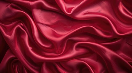 Canvas Print - red silk background