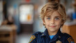 © Liliya - Boy dressed as police officer in classroom setting