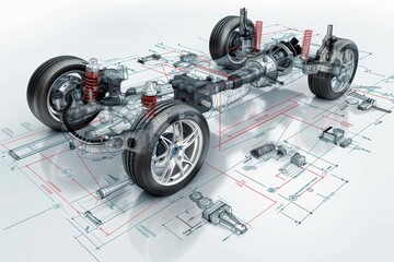 Detailed Car Brake System Diagram Highlighting Key Components and Functions for Educational Purposes