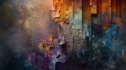 Poster - A rich, textured abstract background with layers of color and depth, providing a visually engaging experience