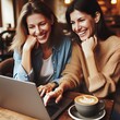 © apaxi - A couple of women looking at a laptop eyecatching informative professional optimized engaging.