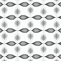 Wall Mural - Abstract linear flower vector pattern, repeating thin line of petal flower. pattern is clean for fabric, printing, wallpaper. Pattern is on swatches panel