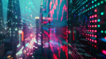 Aufkleber - A stock market ticker displaying live updates on share prices and trading volumes, symbolizing the dynamic nature of the market