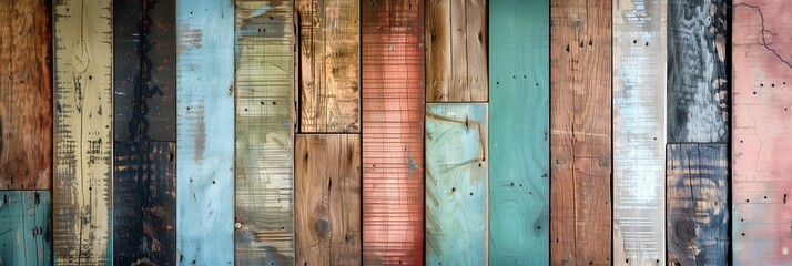 Wall Mural - Rustic Weathered Wood Wall Texture Background