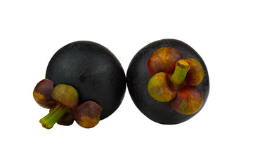 Wall Mural - mangosteen isolated on transparent.