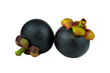 Wall Mural - mangosteen isolated on transparent.