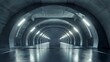 © Bijac - underground tunnel with futuristic lighting and geometric shapes 3d rendering