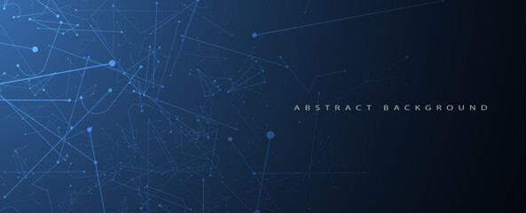Abstract Artificial intelligence. Cloud computing. Machine learning. Technology web background. Virtual concept futuristic background. Vector art.