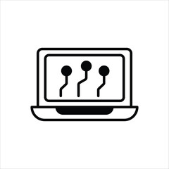 Sticker - Laptop vector icon