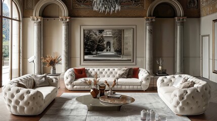 Generate an image capturing the refined elegance of a room