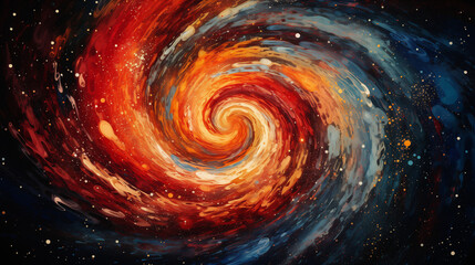 Wall Mural - abstract spiral galaxy