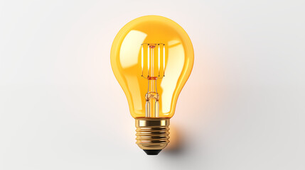 Wall Mural - light bulb on white background illustration, light bulb idea, concepty of creativity