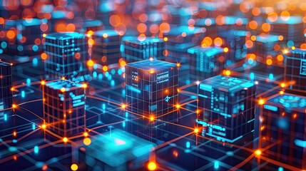A cityscape with many buildings and lights