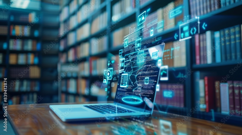 An image featuring e-learning platforms, showcasing modern and ...
