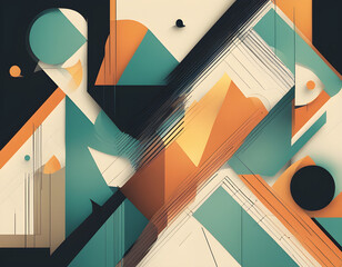 Abstract background with lines and geometric forms