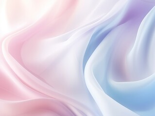 Wall Mural - Pastel tone electric white gradient defocused abstract photo smooth lines pantone color background silk fabric satin curve waves