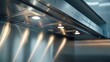 © PaulShlykov - Stainless Steel shiny exhaust hood with grease baffles and fire suppression system