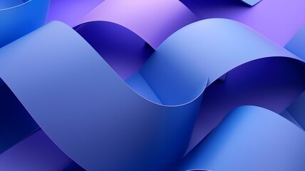 Abstract blue and purple curved shapes.