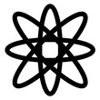 © Suryo - atom line icon vector illustration isolated on white background
